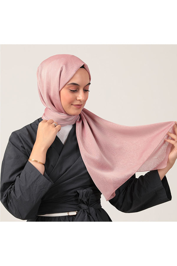 Janjanlı Şifon Şal - Pembe