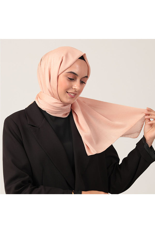 Janjanlı Şifon Şal - Yavruağzı