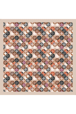 Pamuk İpek Eşarp - Ring Desen - Latte