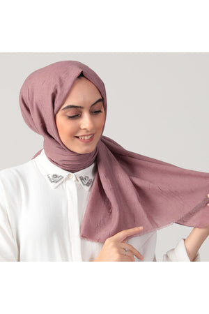 Pamuk Kraş Şal - Gül Kurusu