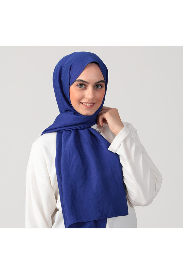 Pamuk Vual Şal - Saks Mavisi