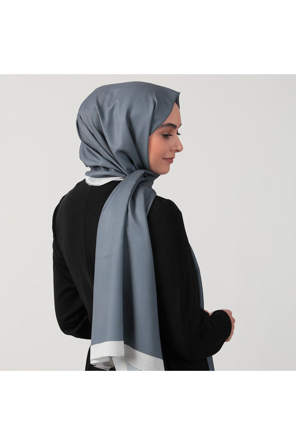 Pamuk Ipek Şal - Düz Renk Şal - Koyu Gri