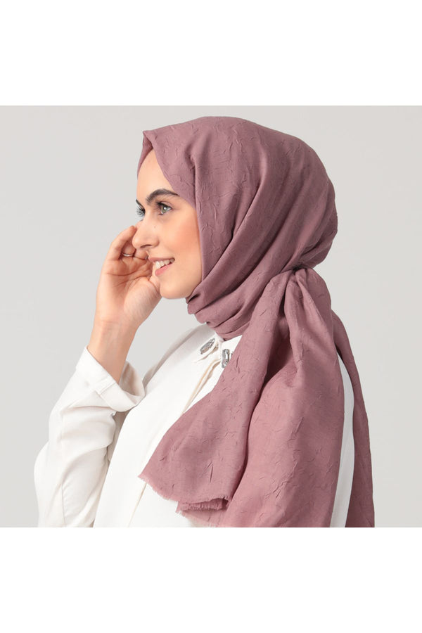 Pamuk Kraş Şal - Gül Kurusu