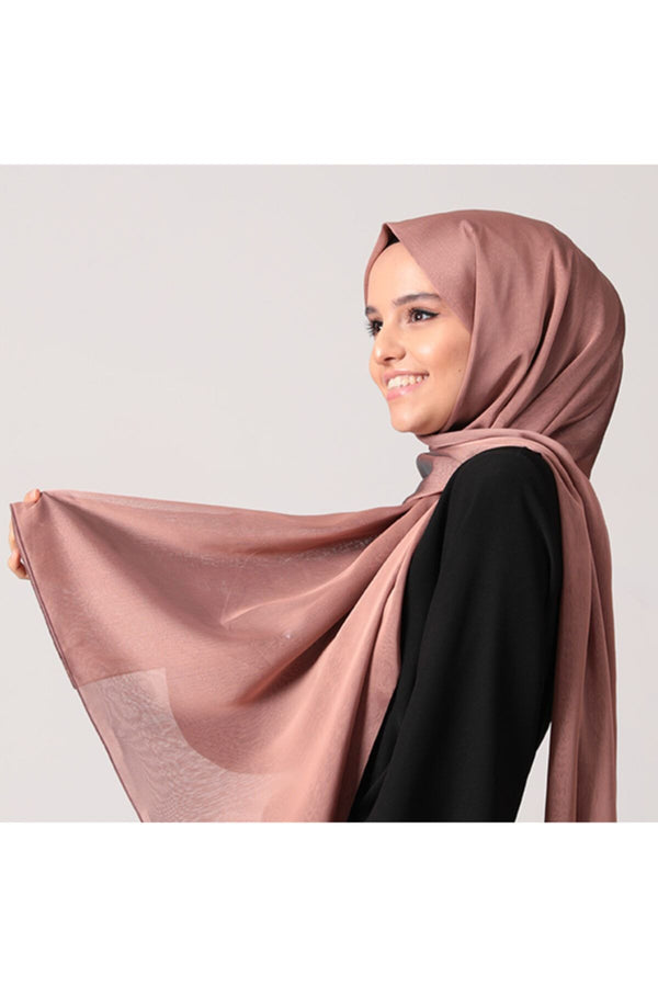 Janjanlı Şifon Şal - Bakır