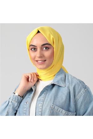 Janjanlı Şifon Şal - Yellow