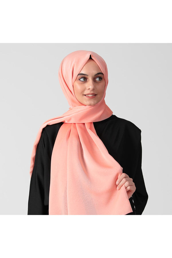 Janjanlı Şifon Şal - Somon