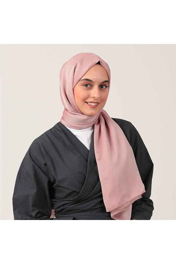 Janjanlı Şifon Şal - Pembe