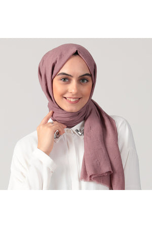 Pamuk Kraş Şal - Gül Kurusu