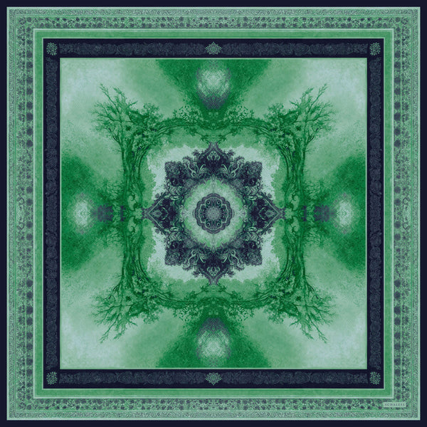 Efilia Desenli Eşarp - Köklerin Aynası - Yeşil