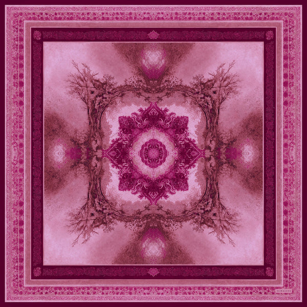 Efilia Desenli Eşarp - Köklerin Aynası - Mürdüm