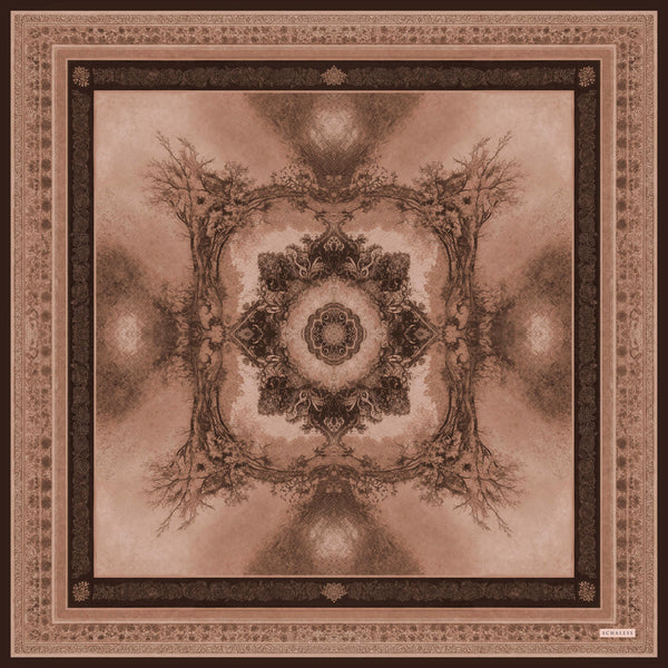 Efilia Desenli Eşarp - Köklerin Aynası - Kahverengi