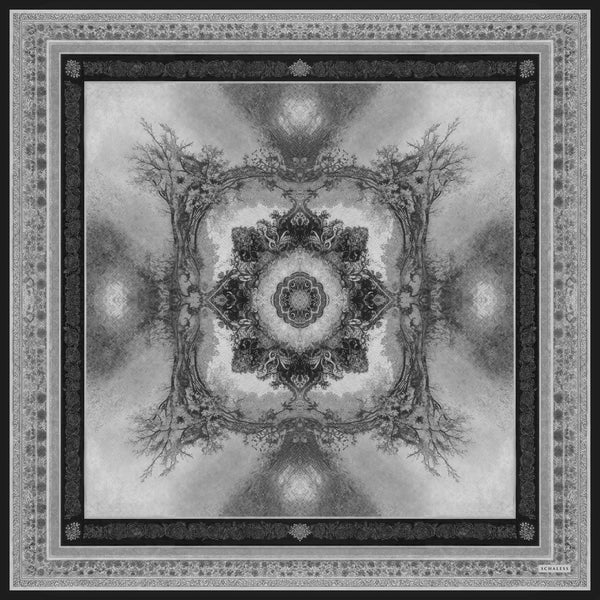 Efilia Desenli Eşarp - Köklerin Aynası - Gri