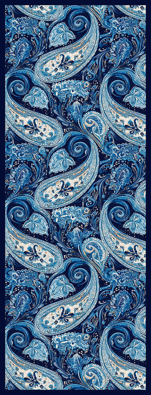 Efilia Desenli Şal - Kozmik Paisley - Lacivert