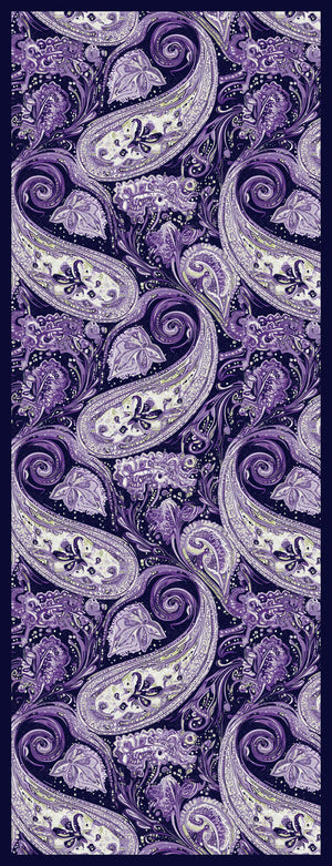 Efilia Desenli Şal - Kozmik Paisley - Mor