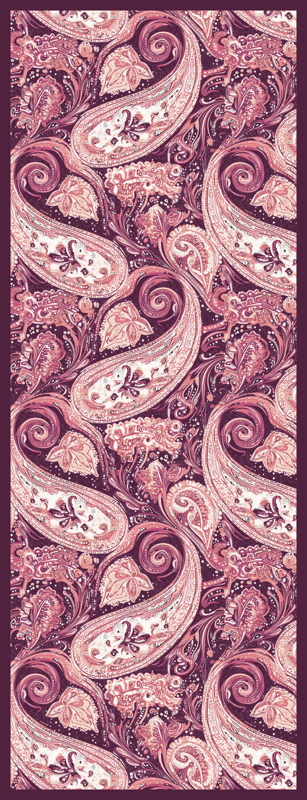 Efilia Desenli Şal - Kozmik Paisley - Pudra