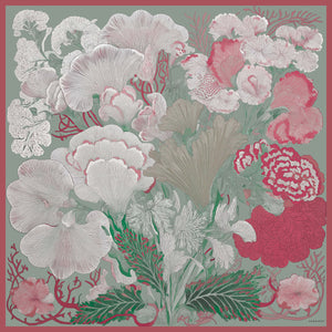 Efilia Desenli Eşarp - Mercan Bahçesi - Nefti