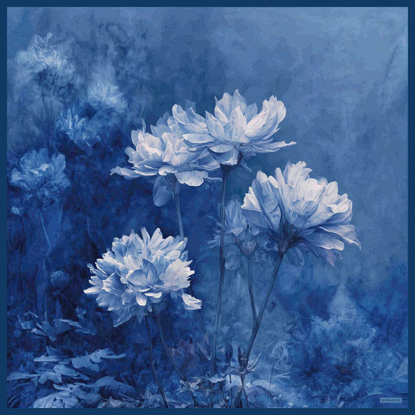 Efilia Desenli Eşarp - Zamansız Hayal - Mavi