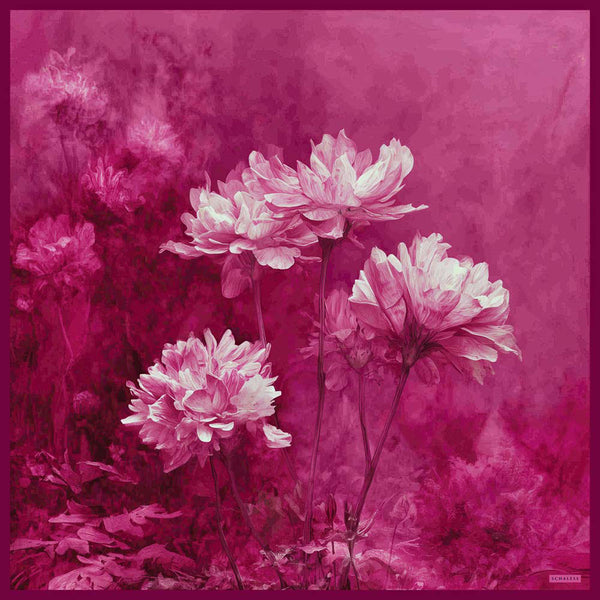 Efilia Desenli Eşarp - Zamansız Hayal - Fuşya