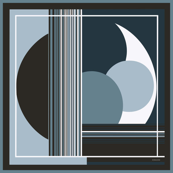 Efilia Desenli Eşarp - Gece ve Gündüz - İndigo