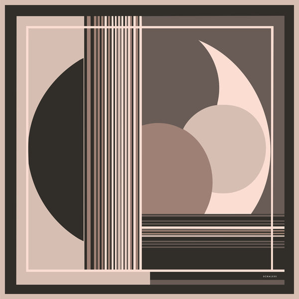 Efilia Desenli Eşarp - Gece ve Gündüz - Vizon