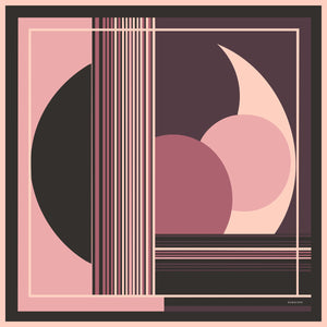 Efilia Desenli Eşarp - Gece ve Gündüz - Gül Kurusu