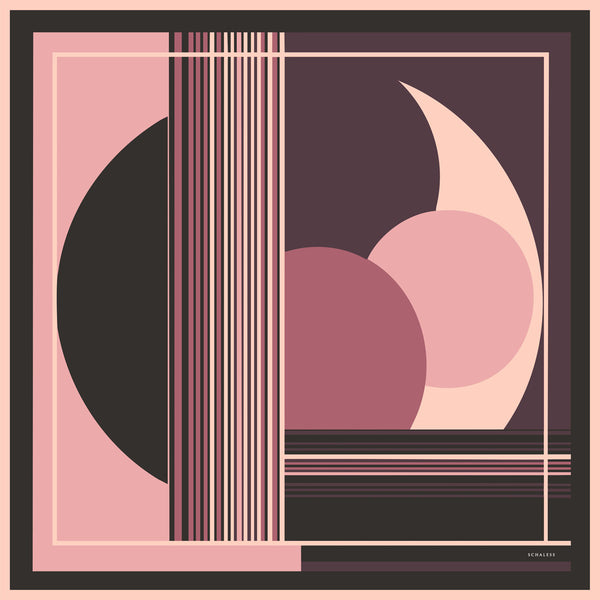 Efilia Desenli Eşarp - Gece ve Gündüz - Gül Kurusu