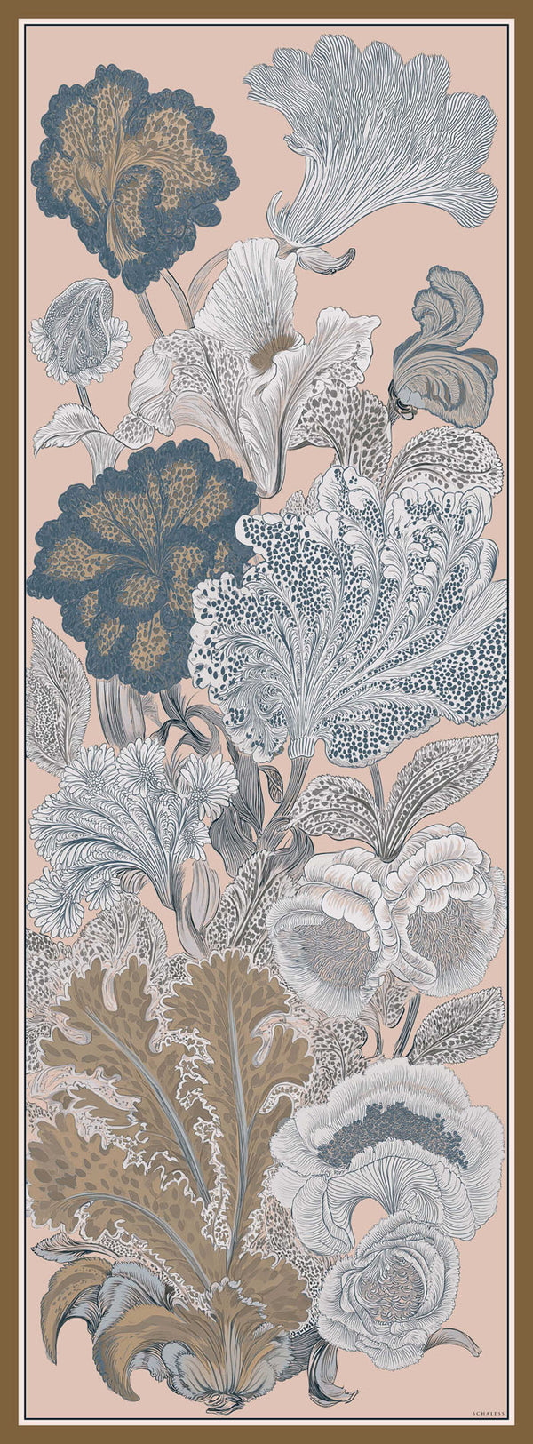 Efilia Desenli Şal - Mercan Bahçesi - Bej