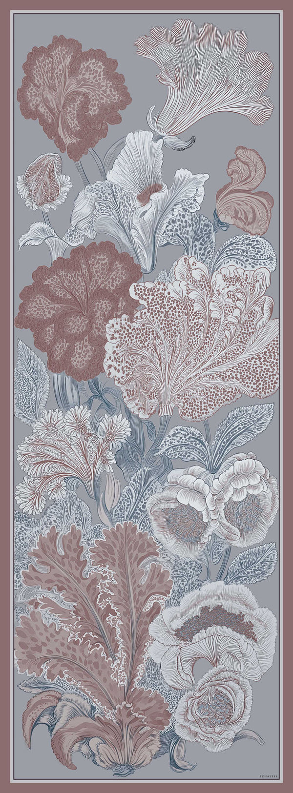 Efilia Desenli Şal - Mercan Bahçesi - Vizon