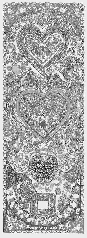 Efilia Desenli Şal - Sonsuz Aşk - Gri