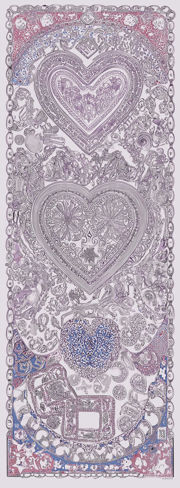 Efilia Desenli Şal - Sonsuz Aşk - Lila