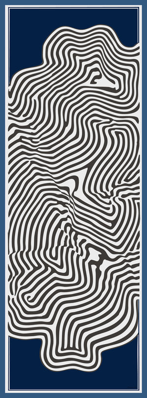 Efilia Desenli Şal - Yaşam İzi - Lacivert