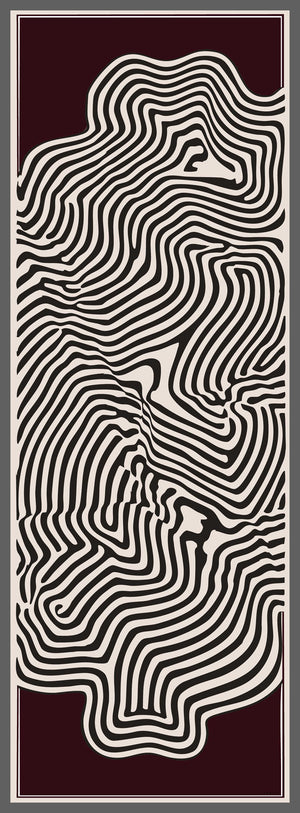 Efilia Desenli Şal - Yaşam İzi - Bordo