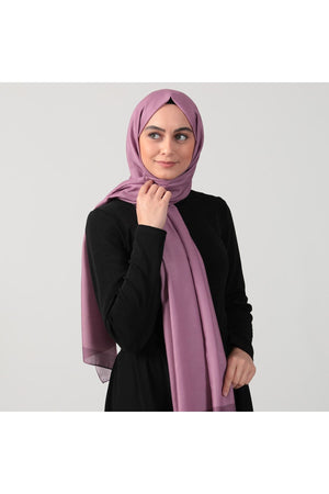 Pamuk Ipek Şal - Düz Renk Şal - Leylak