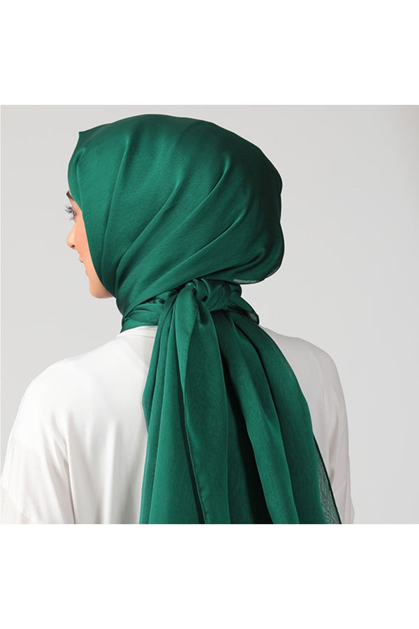 Janjanlı Şifon Şal - Zümrüt