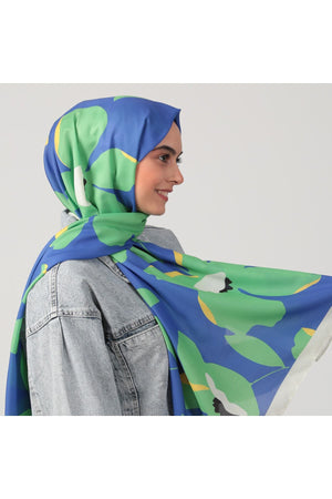 Pamuk İpek Şal - Açelya Desen - Fıstık