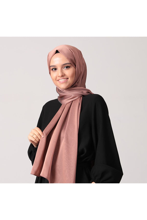 Janjanlı Şifon Şal - Bakır