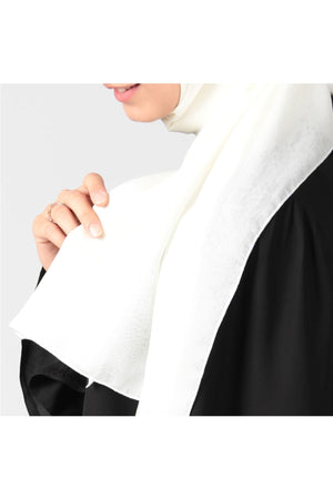 Janjanlı Şifon Şal - Ekru