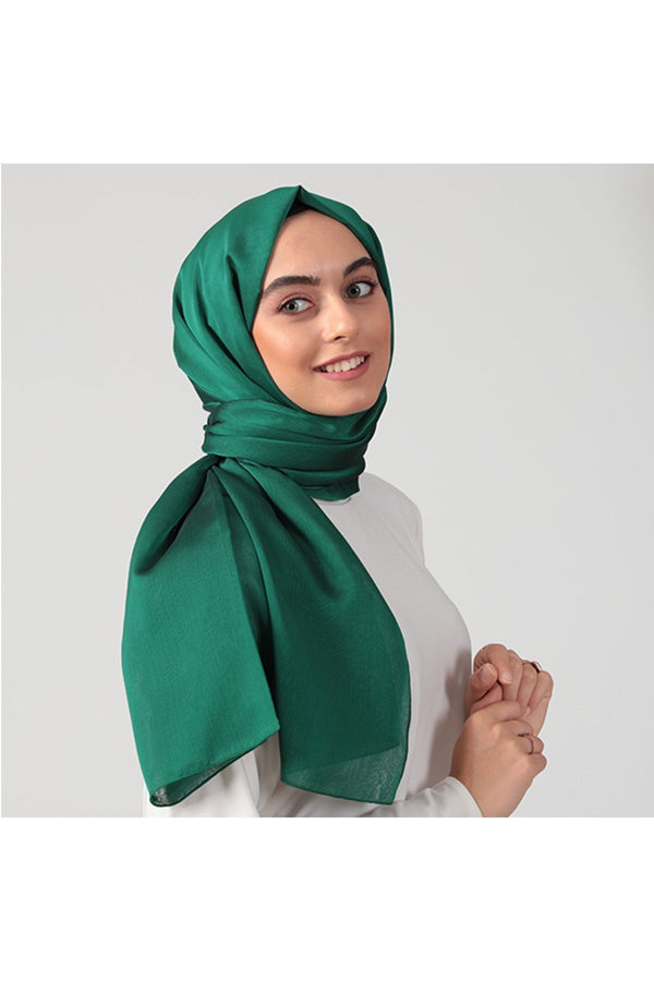 Janjanlı Şifon Şal - Zümrüt