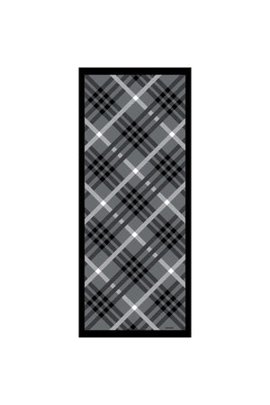 Pamuk Ipek Şal - Ekose Desen - Antrasit