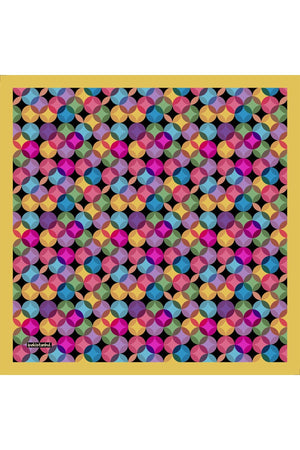 Pamuk Ipek Eşarp - Ring Desen - Sarı