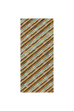 Pamuk İpek Şal - Zigzag Desen - Çağla