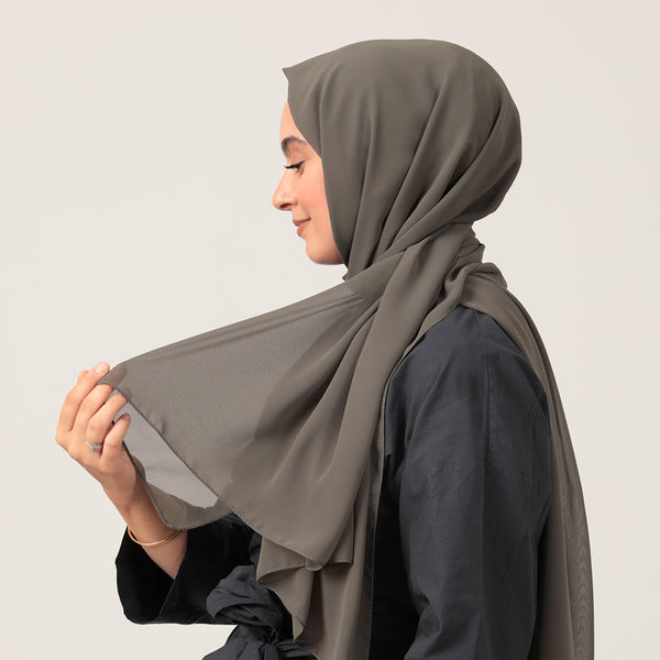 Şifon Şal - Haki Yeşili