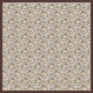 Aurora Desenli Janjan Eşarp - Etnik Bahar - Yeşil