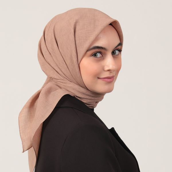 Yazlık Denim Eşarp - Sütlü Kahve