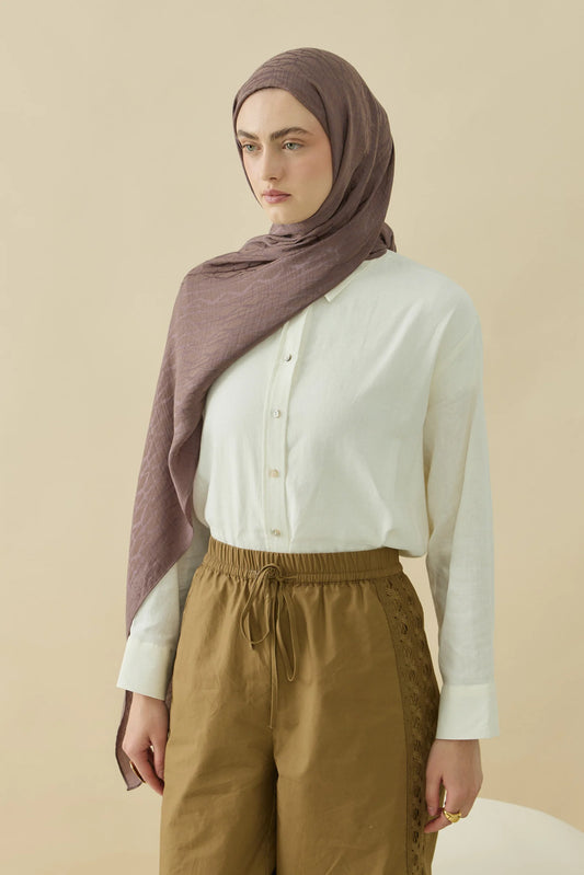 Native - Interflow Desen Naia Şal - Frappe