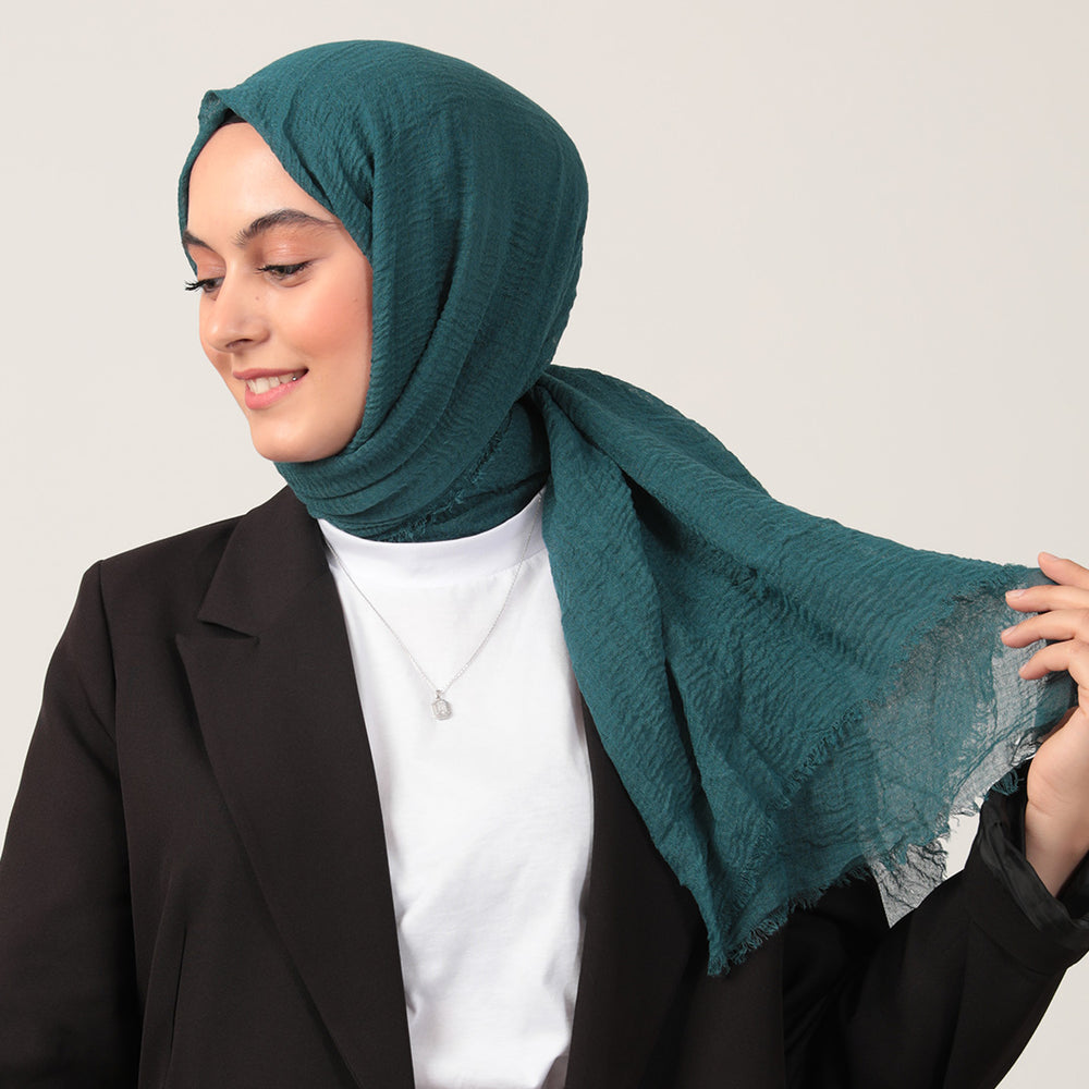 Bürümcük Şal - Petrol Yeşili