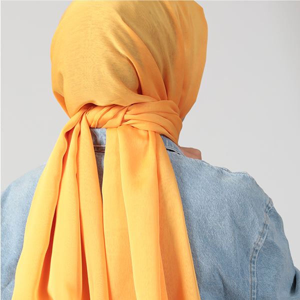 Janjanlı Şifon Şal - Mango