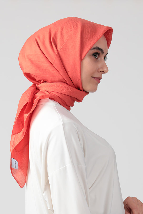 Ipekli Günlük 100x100 Cm Eşarp - Nar Çiçeği