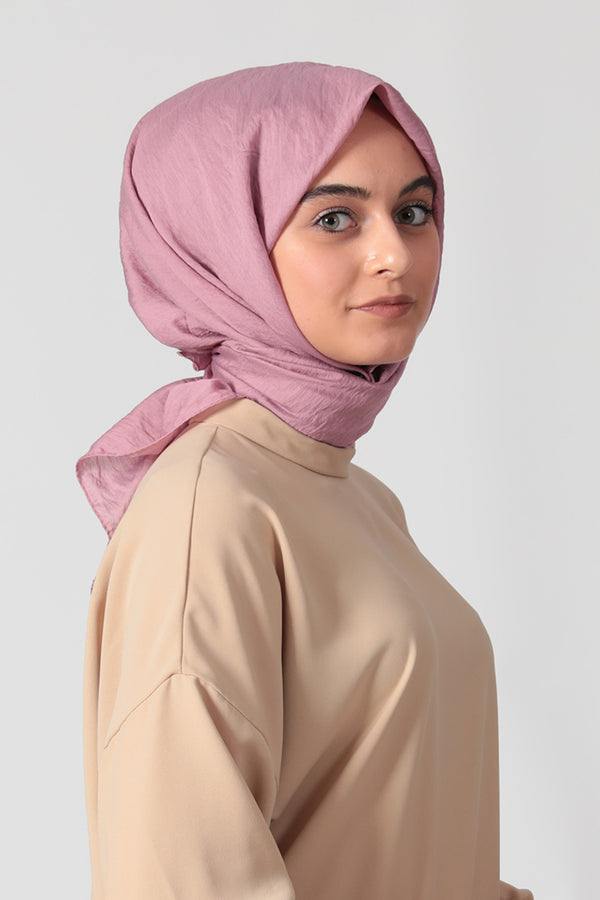 İpekli Günlük 100x100 Cm Eşarp - Pembe