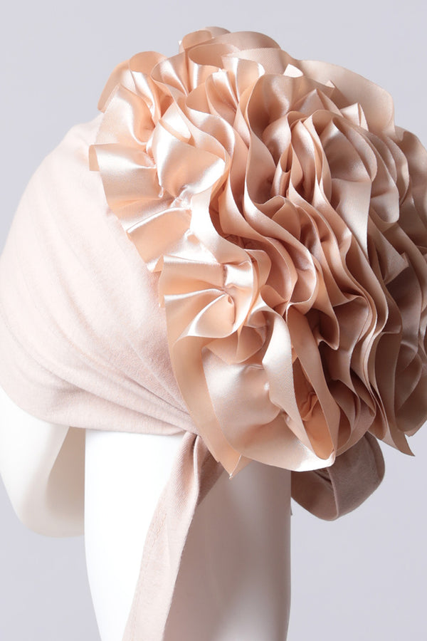 Kurdele Topuzlu Bone - Özel Üretim - Vizon